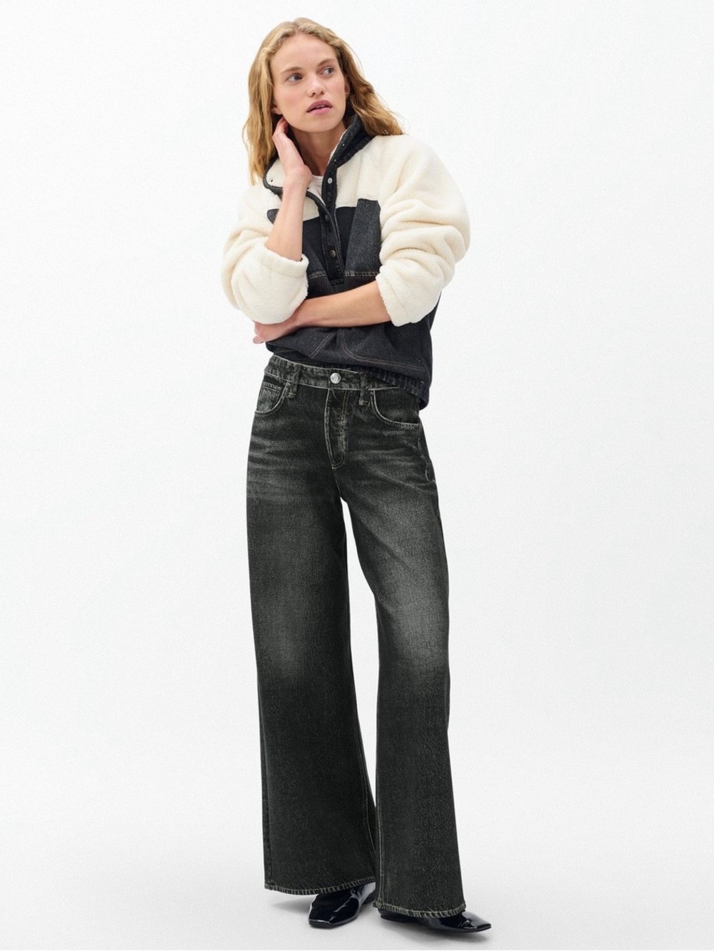 Rag & Bone rb Miramar Sofie Wide-Leg Pant
Cotton Terry In Washed Black Size 29